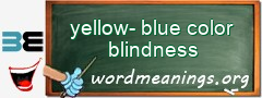 WordMeaning blackboard for yellow-blue color blindness
